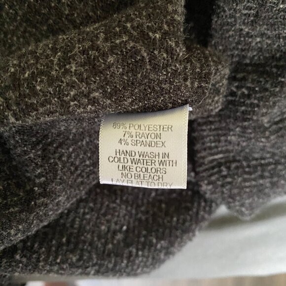 Gibson Look by Nordstrom | NWOT Ribbed Knit Dolman Henley Sweater Dark Gray Siz - Picture 7 of 7